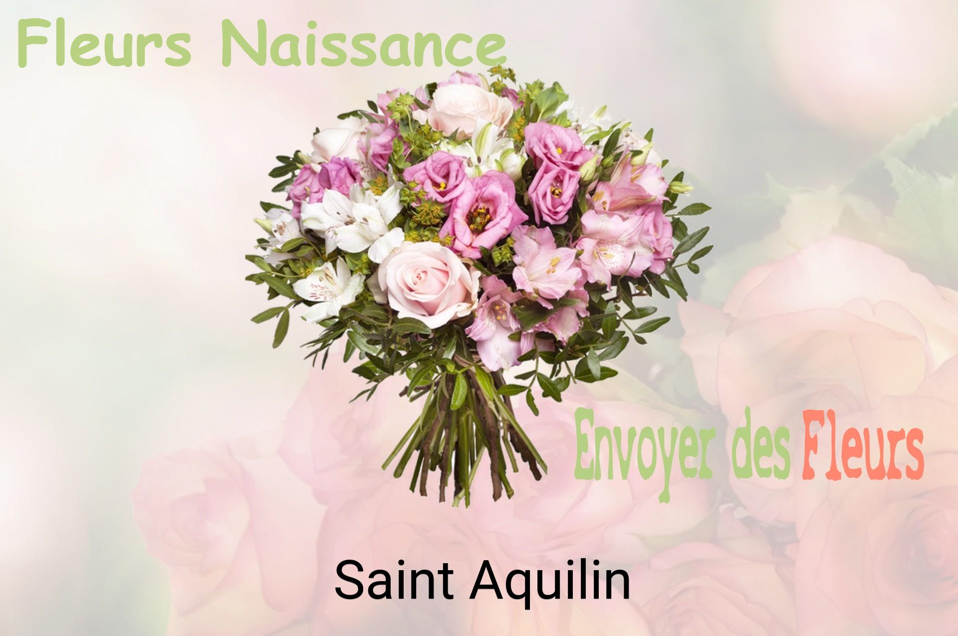 Bouquet de fleurs de naissance livré à Saint-Aquilin